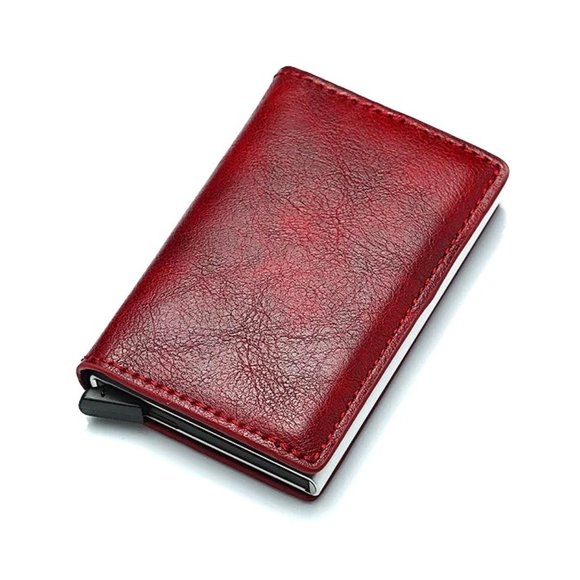 Mens RFID Blocking Leather Credit Card ID Holder Pop Up Slim Card Wallet - Picture 10 of 13